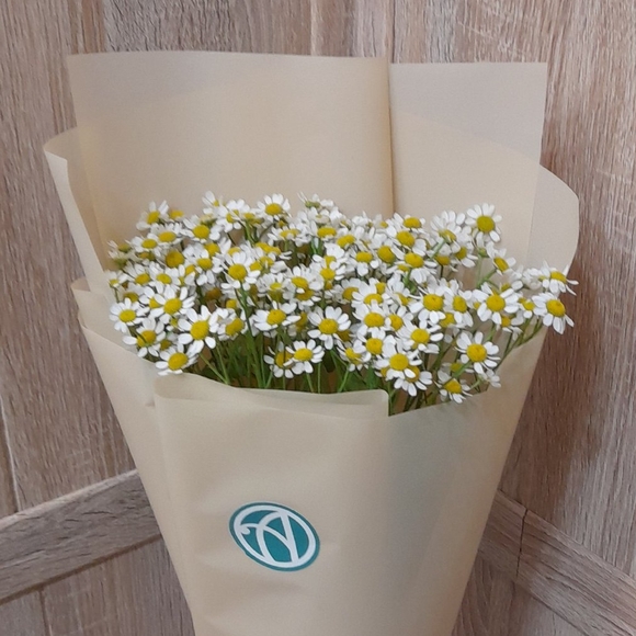 Букет из 9 кустовых ромашек (матрикарий)