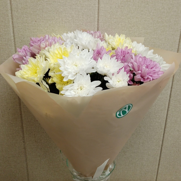 Букет из 9 кустовых хризантем микс