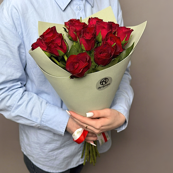 Букет из красных роз Кения в фоамиране